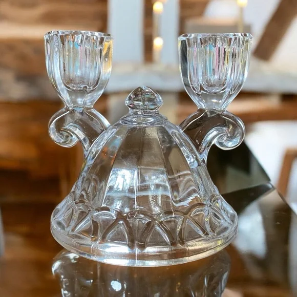 Vintage double light candlestick by Imperial Glass. Vintage 1935-1950 mint! - Picture 2 of 5